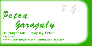 petra garaguly business card